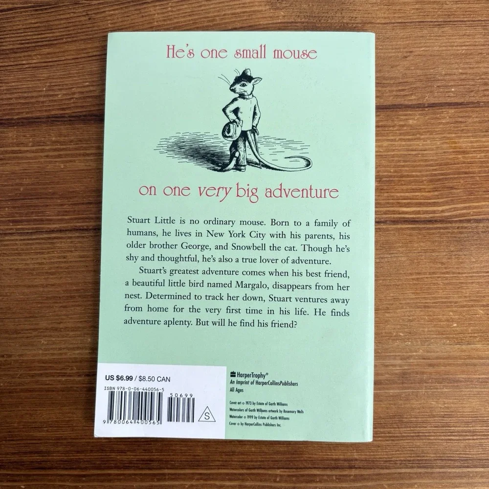Stuart Little 75th Anniversary Trade Paperback E. B. White Illus Garth Williams